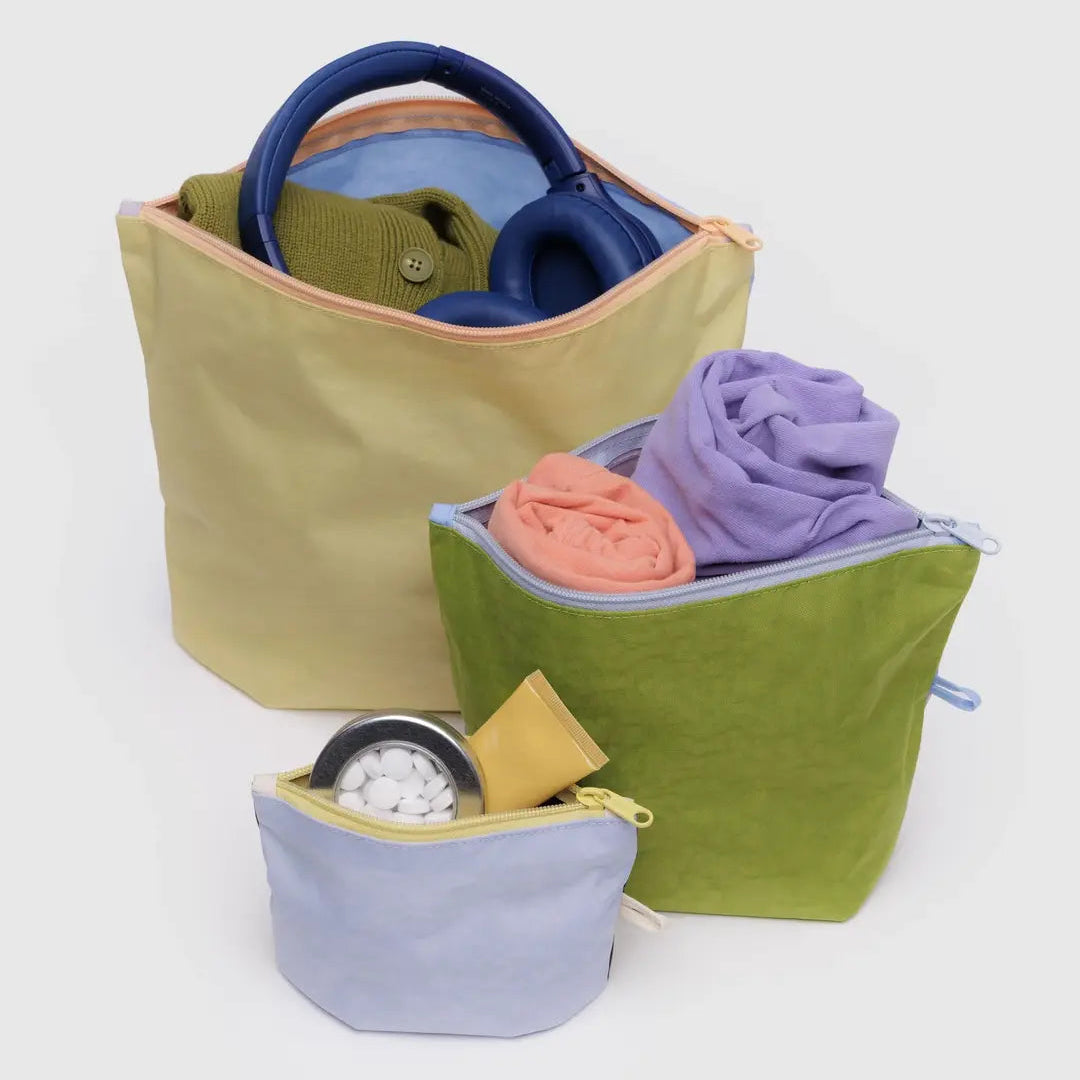 Baggu Go Pouch Set - Pastels Colorblock