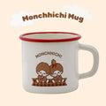 Monchhichi Cafe Mug/ (Red/Brown checkered)