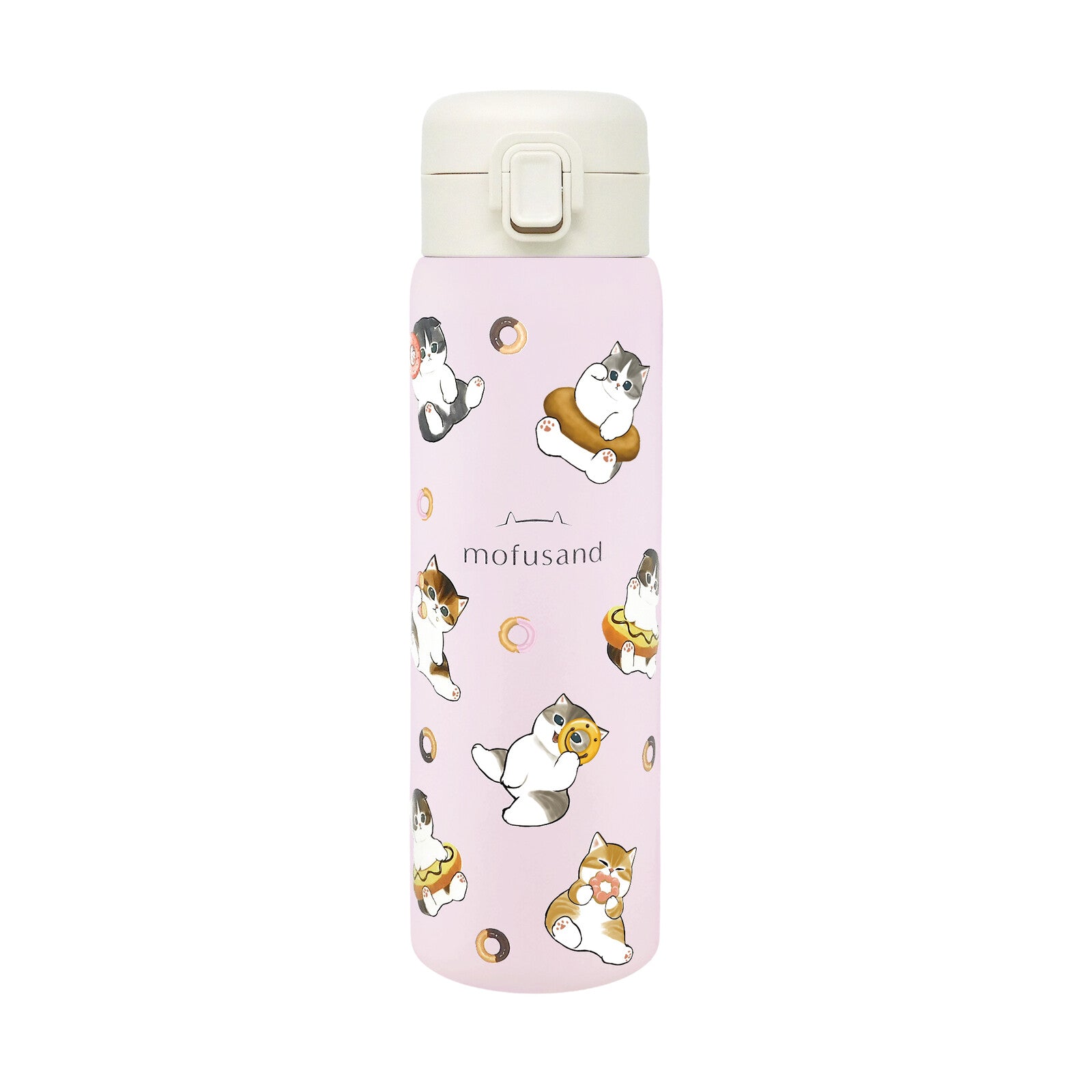 Mofusand Stainless Water Bottle (Doughnut) (480ml)