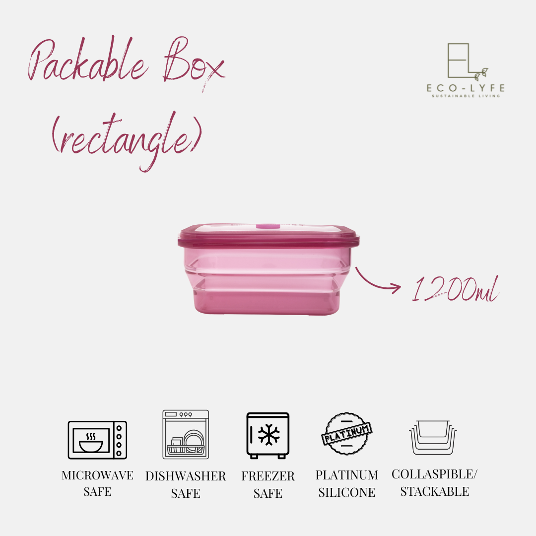 [Eco-Lyfe] Packable Box - 1200ml Rectangle