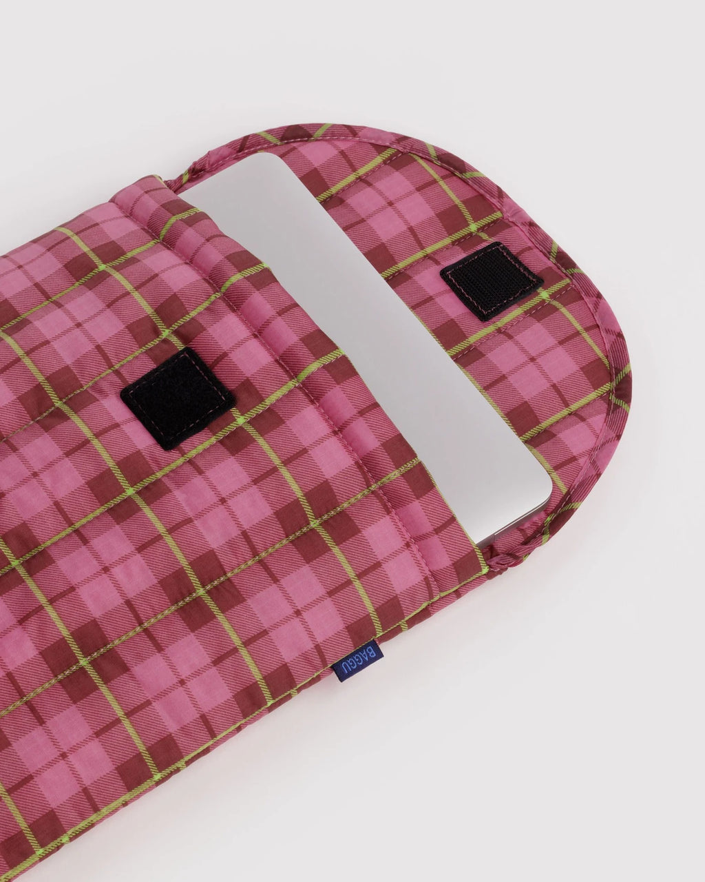 Baggu - Puffy Laptop Sleeve 13"/14" Azalea Pink Tartan