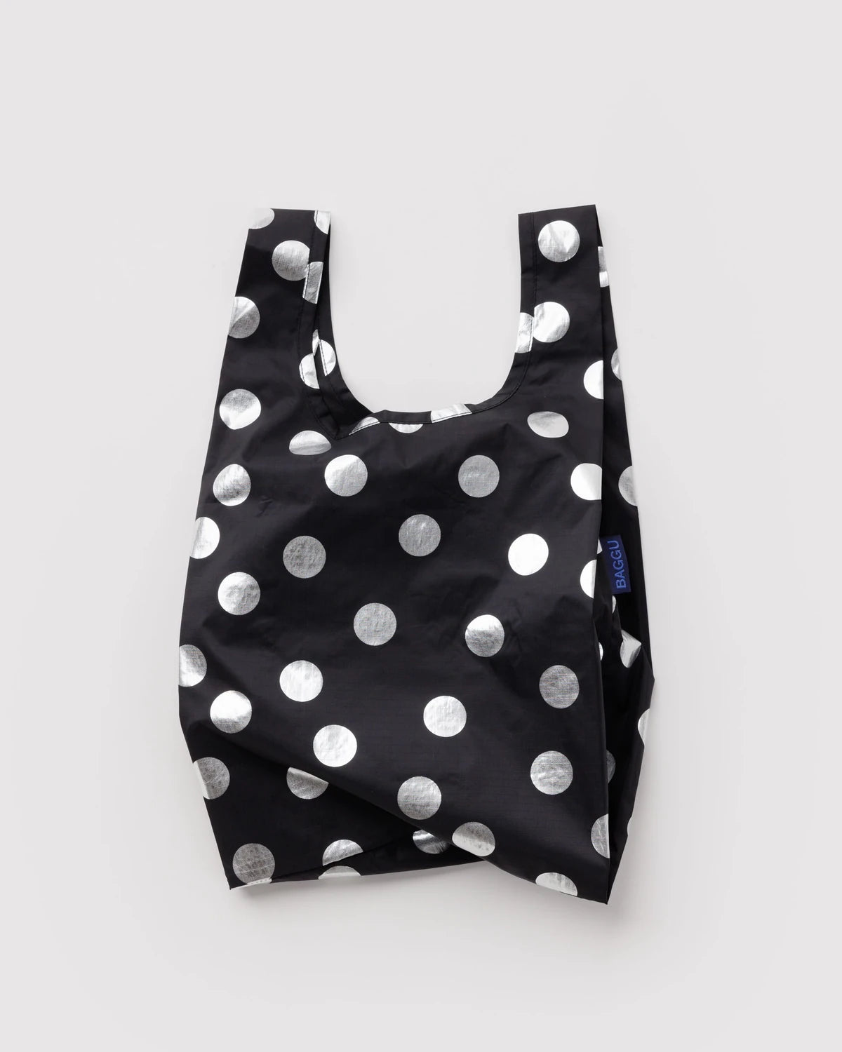 Baby Baggu - Silver Metallic Polka Dot
