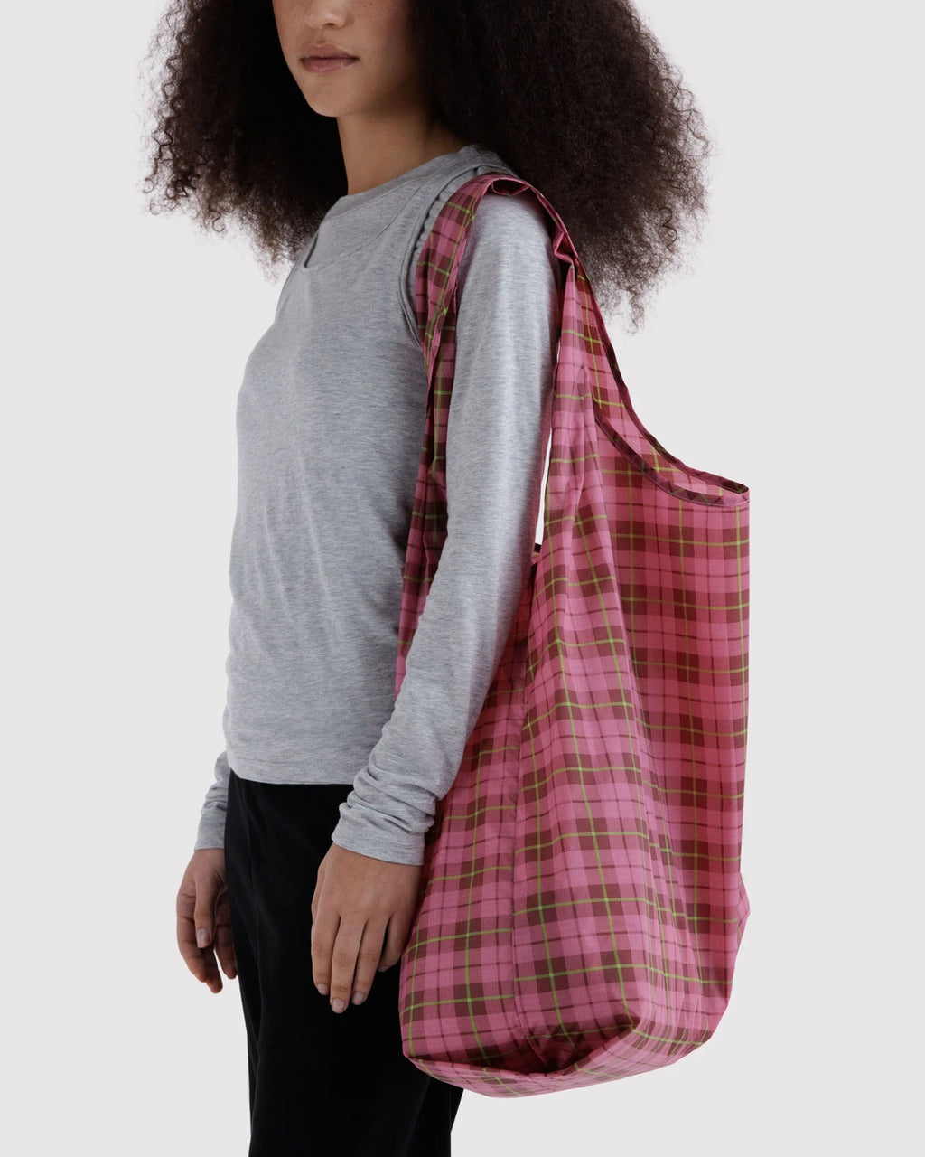 Big Baggu - Azalea Pink Tartan