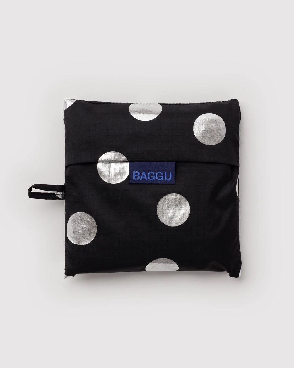 Big Baggu - Silver Metallic Polka Dot