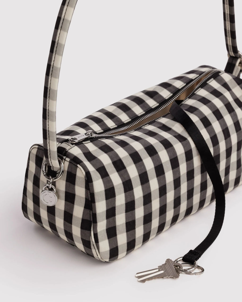 Baggu Nylon Loaf Bag - Black And Cream Gingham