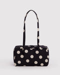 Baggu Nylon Bowler Bag - Black And Cream Polka Dot