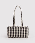 Baggu Nylon Bowler Bag - Black And Cream Gingham