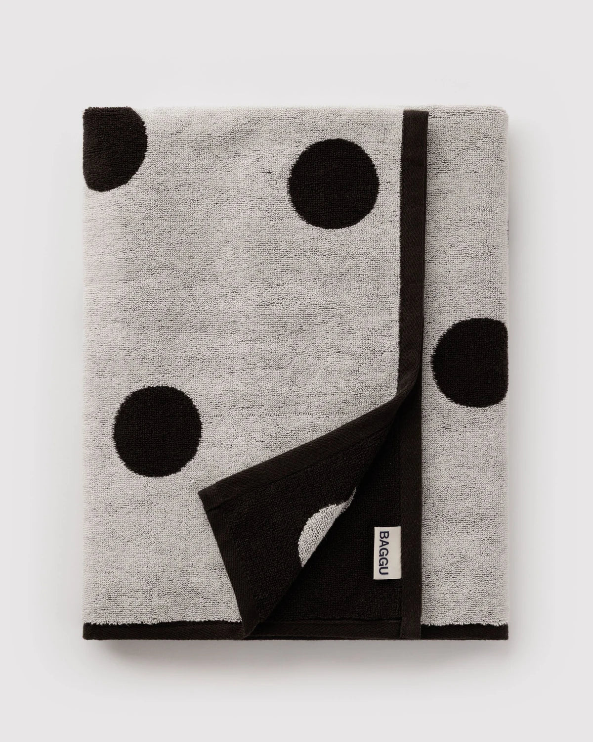 Baggu Bath Towel - Cream Black and Polka Dot