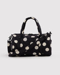 Baggu Nylon Duffle Bag - Black And Cream Polka Dot