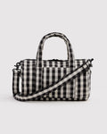 Baggu Nylon Duffle Bag - Black And Cream Gingham