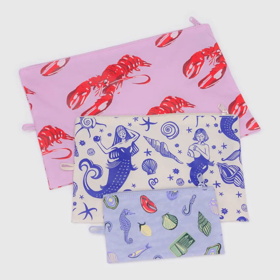 Baggu Go Pouch Set - Sea Creatures