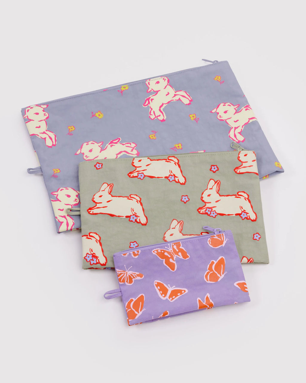 Baggu Go Pouch Set - Spring Animals
