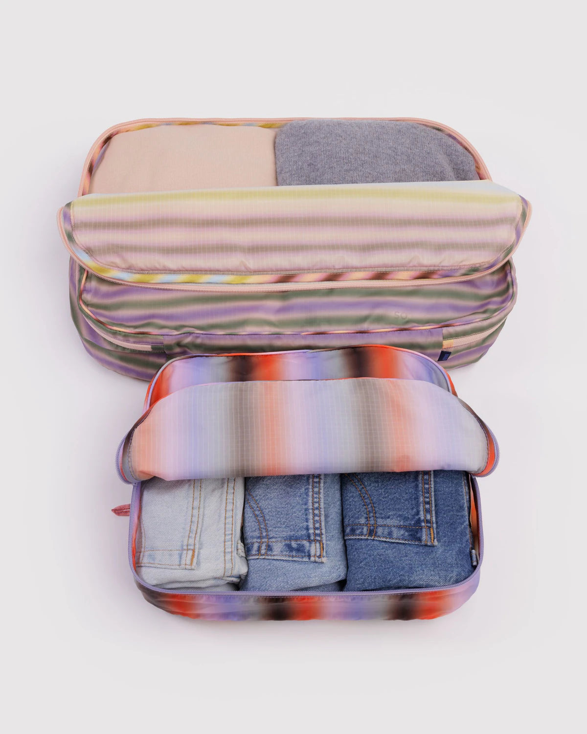 Baggu Large Packing Cube Set - Gradient Strips