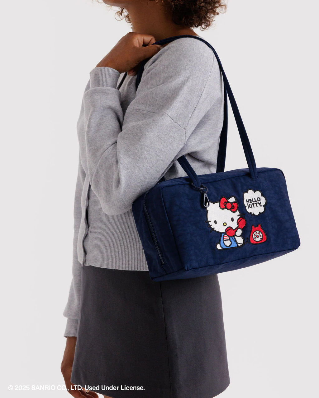 Baggu Nylon Bowler Bag - Embroidered Hello Kitty Phone