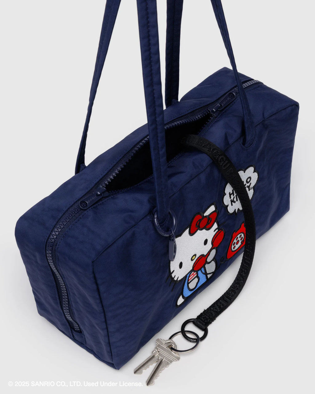 Baggu Nylon Bowler Bag - Embroidered Hello Kitty Phone
