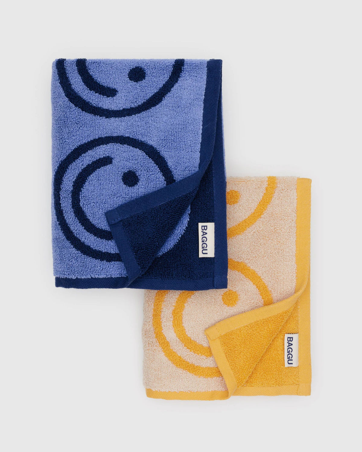 Baggu Hand Towel Set of 2 - Happy Blue Marigold