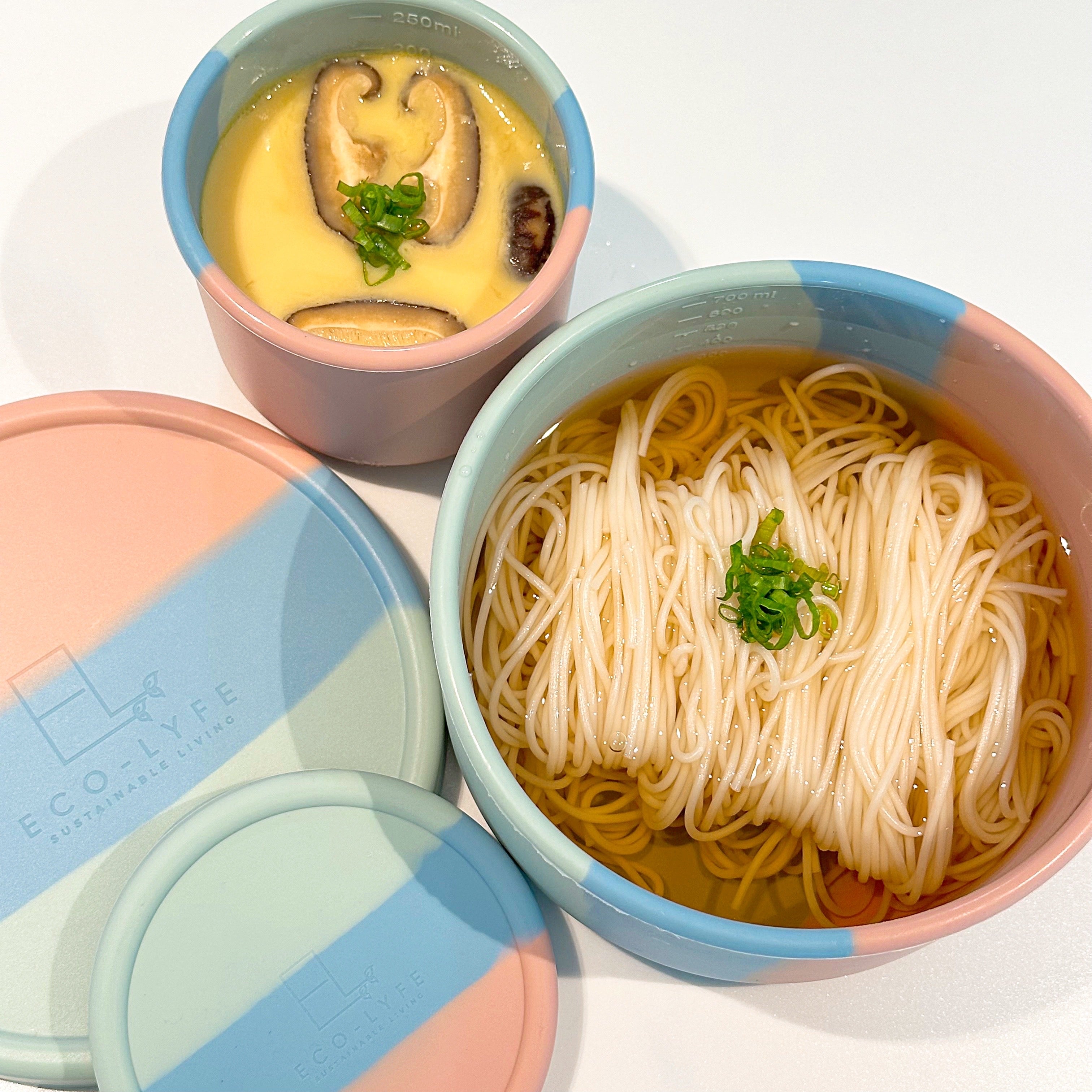 [Eco-Lyfe] Popsicle Round Bento Box Set (700ml & 250ml)