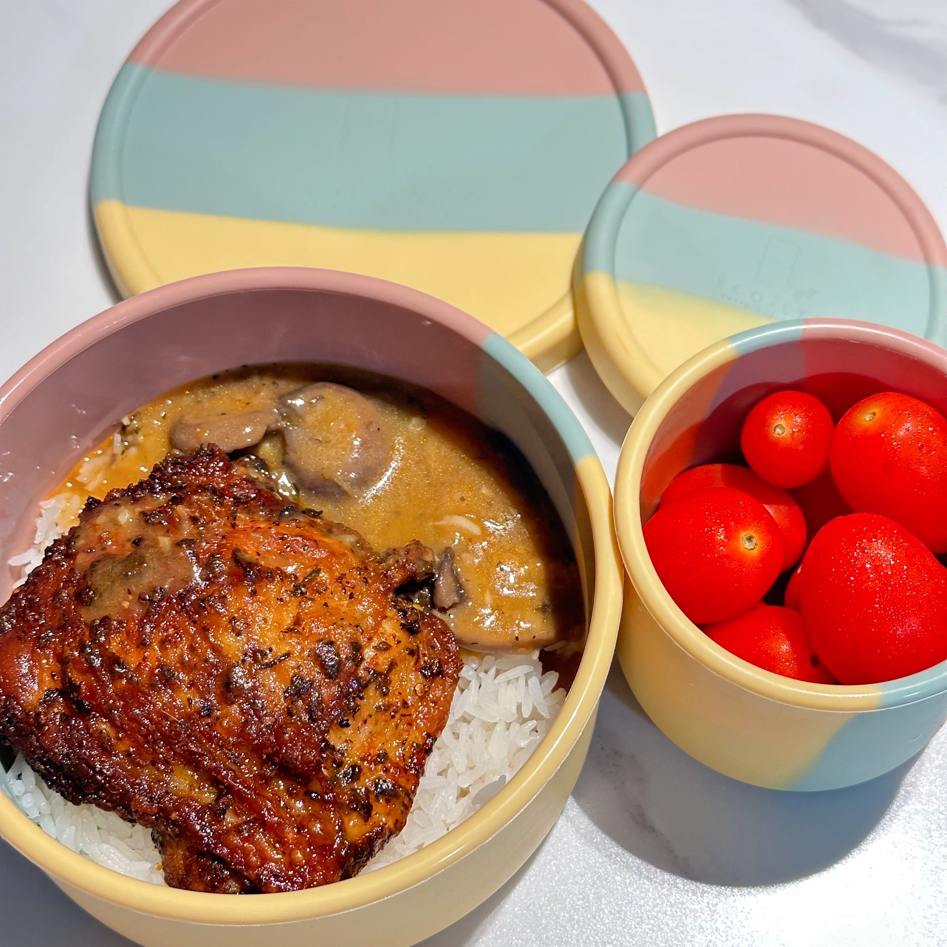 [Eco-Lyfe] Popsicle Round Bento Box Set (700ml & 250ml)