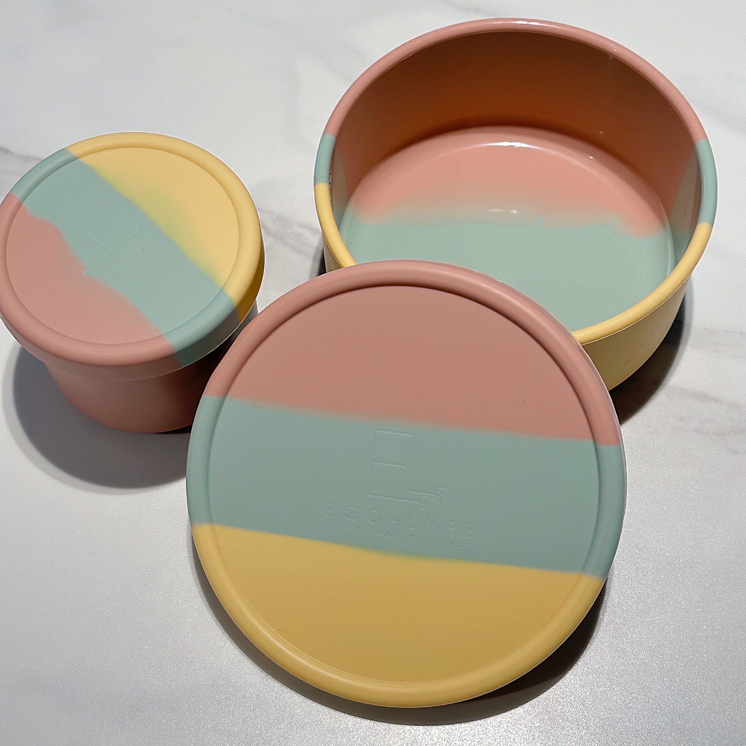 [Eco-Lyfe] Popsicle Round Bento Box Set (700ml & 250ml)