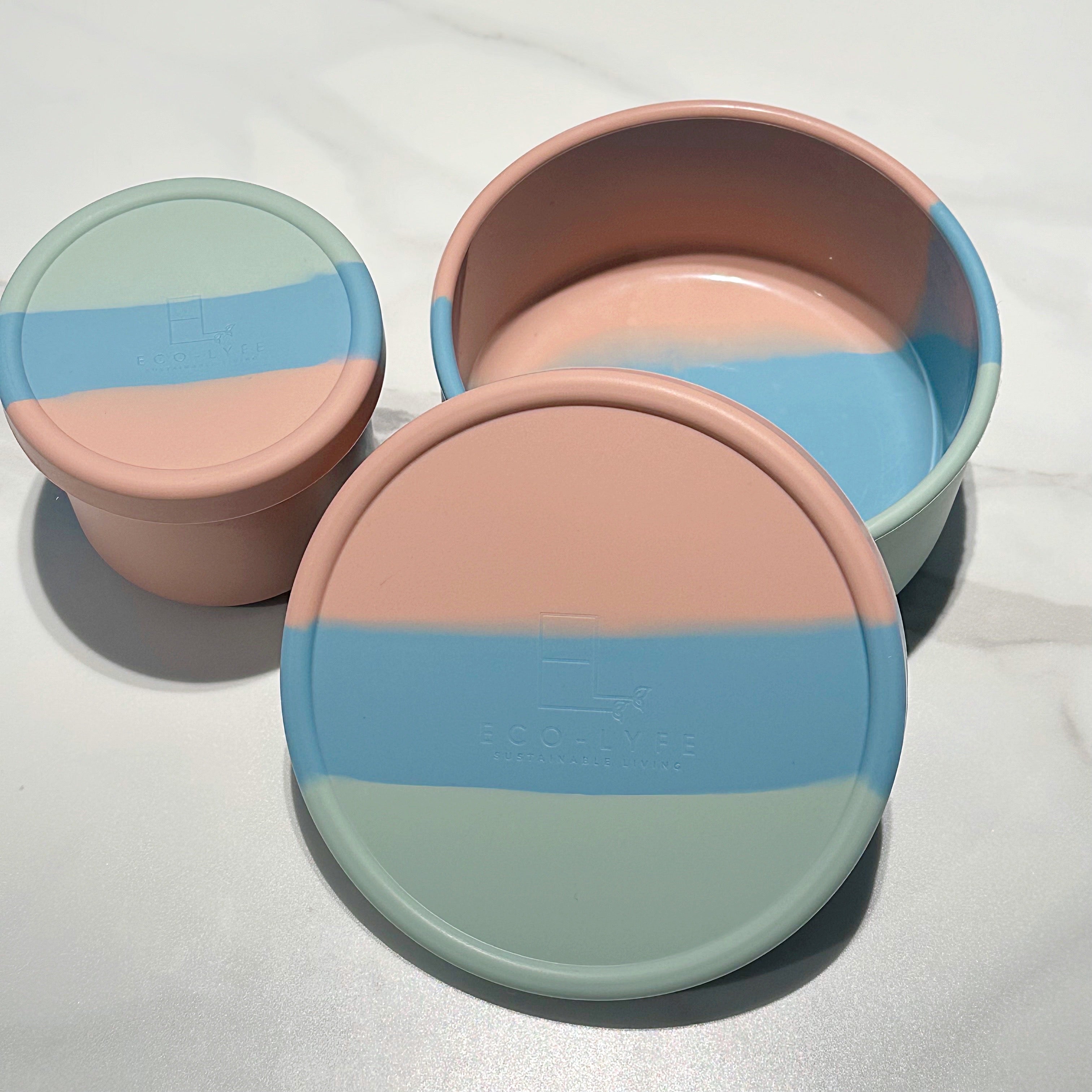 [Eco-Lyfe] Popsicle Round Bento Box Set (700ml & 250ml)