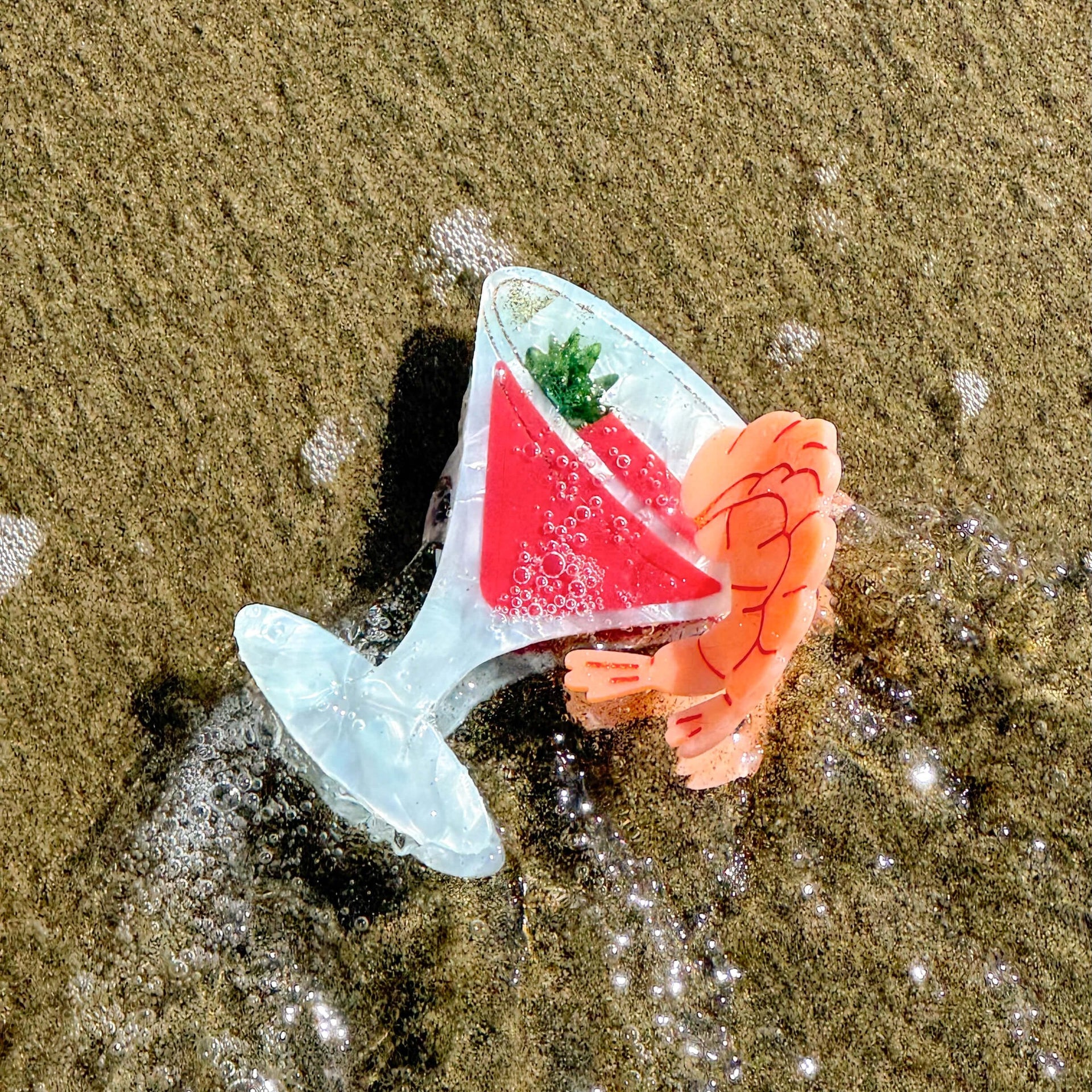 [Jenny Lemons] Large Shrimp Cocktail Hair Claw Clip