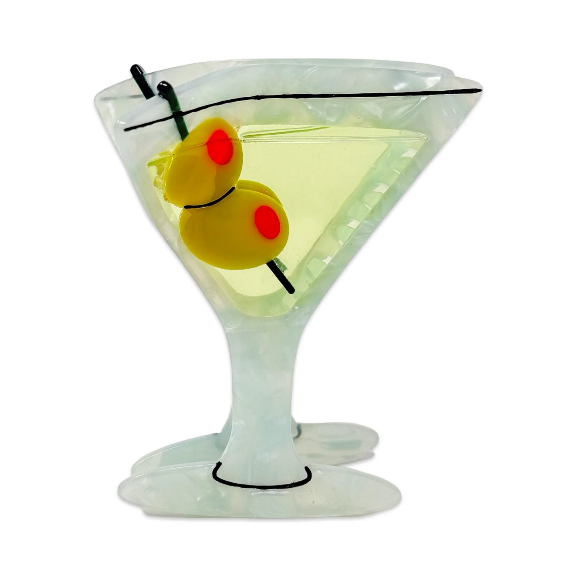 [Jenny Lemons] Large Martini Hair Claw Clip