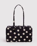 Baggu Medium Nylon Bowler Bag - Black And Cream Polka Dot