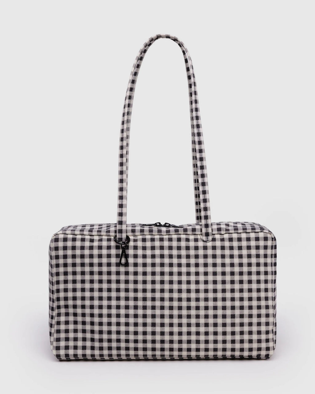 Baggu Medium Nylon Bowler Bag - Black & White Gingham