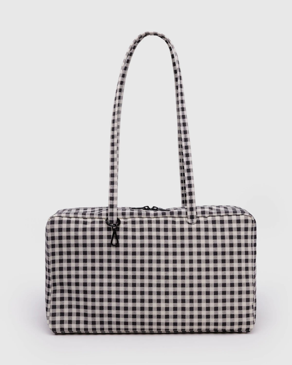 Baggu Medium Nylon Bowler Bag - Black & White Gingham