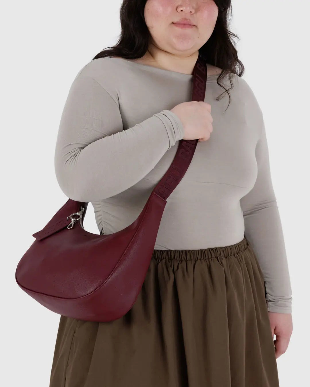 Baggu Medium Recycled Leather Crescent Bag