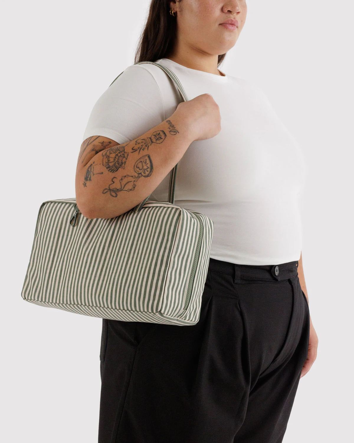 Baggu Medium Nylon Bowler Bag - Sage Green