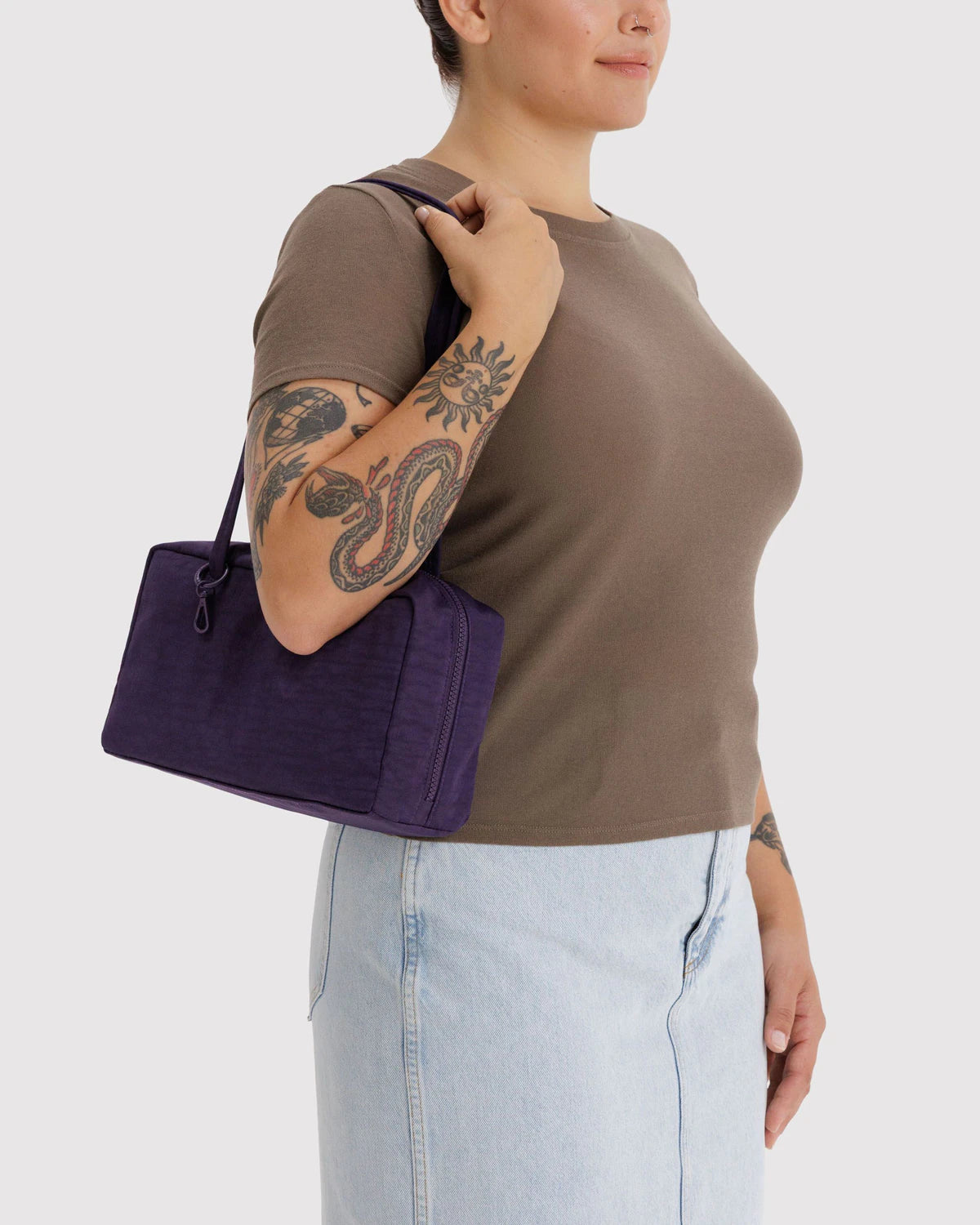Baggu Nylon Bowler Bag - Fig