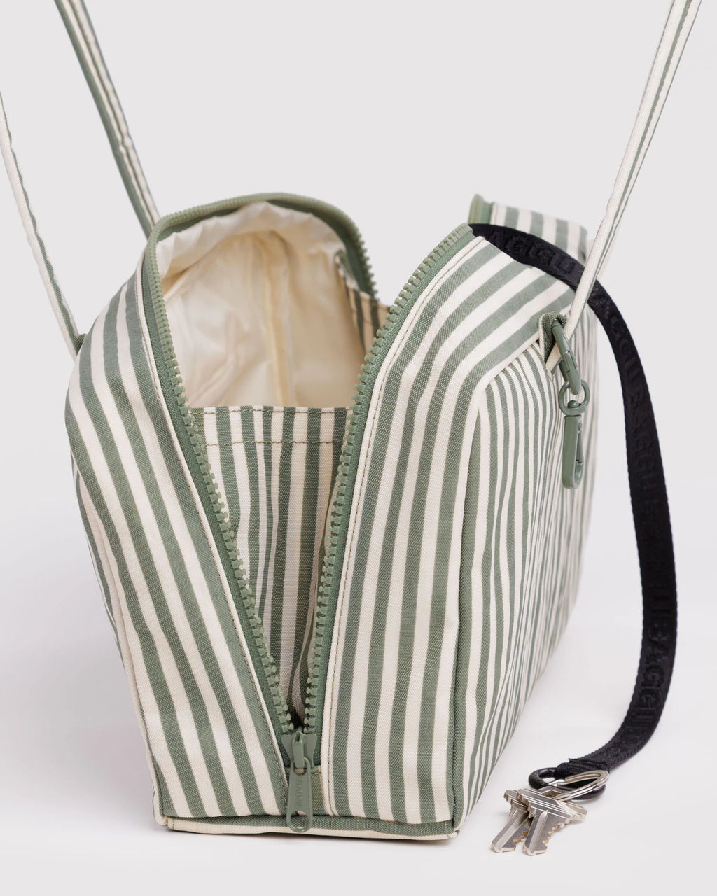 Baggu Nylon Bowler Bag - Sage Stripe
