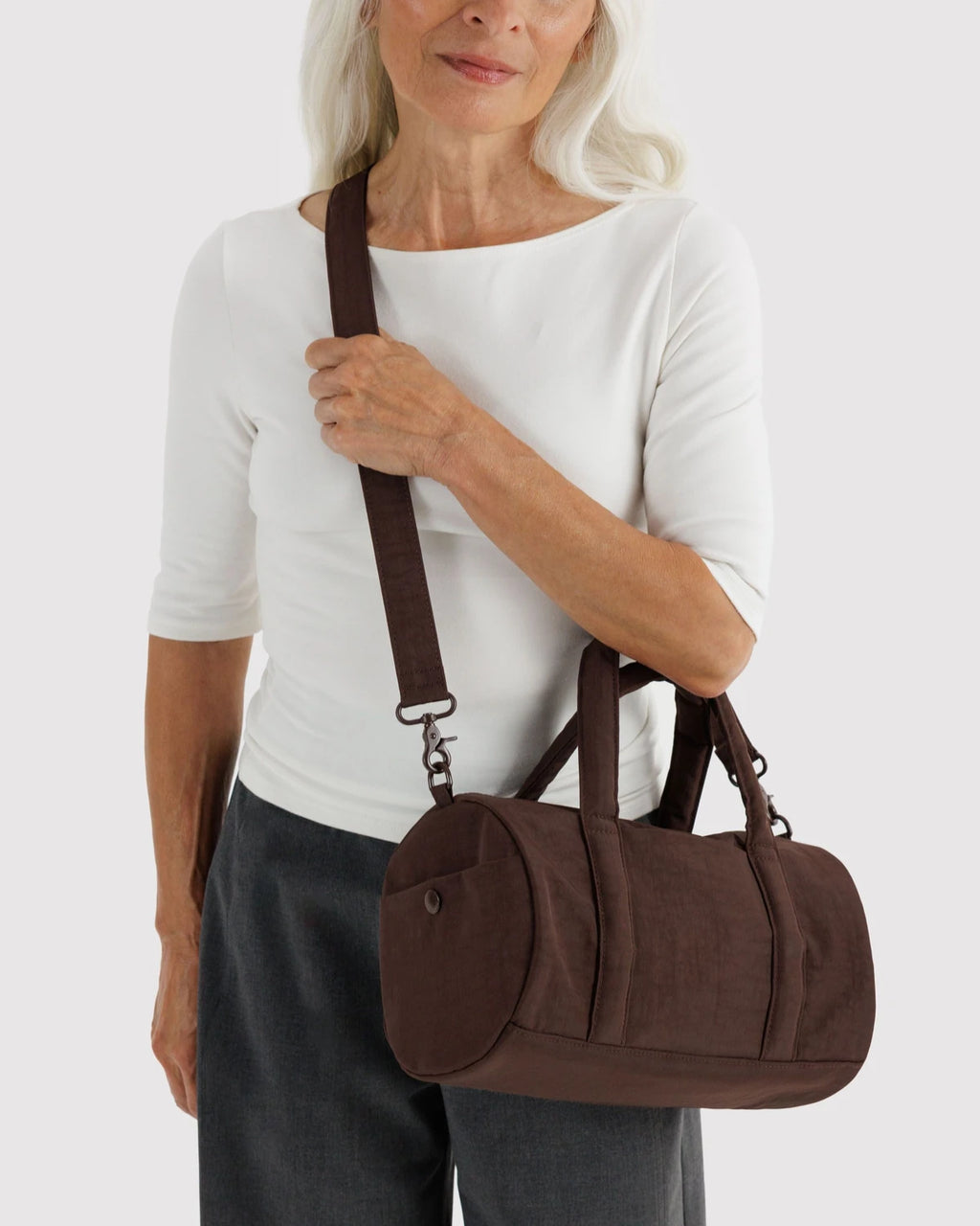 Baggu Nylon Duffle Bag - Coffee