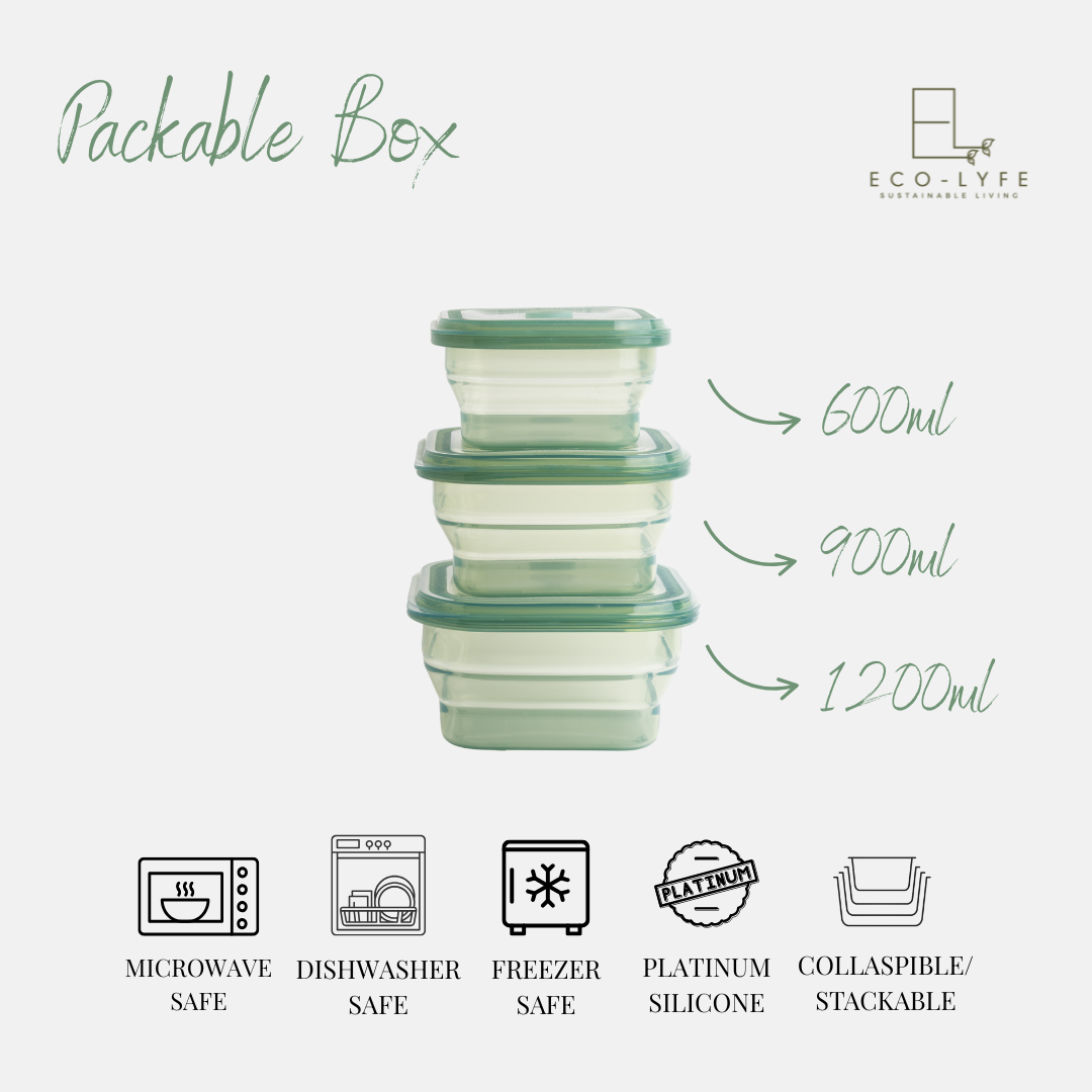 [Eco-Lyfe] Packable Box (Collapsible 600/900ml/1200ml)