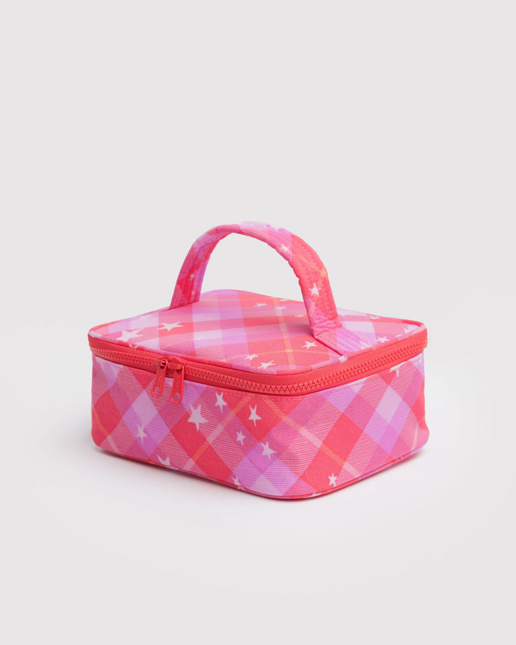 Baggu - Small Cosmetic Case (Pink Star Plaid)