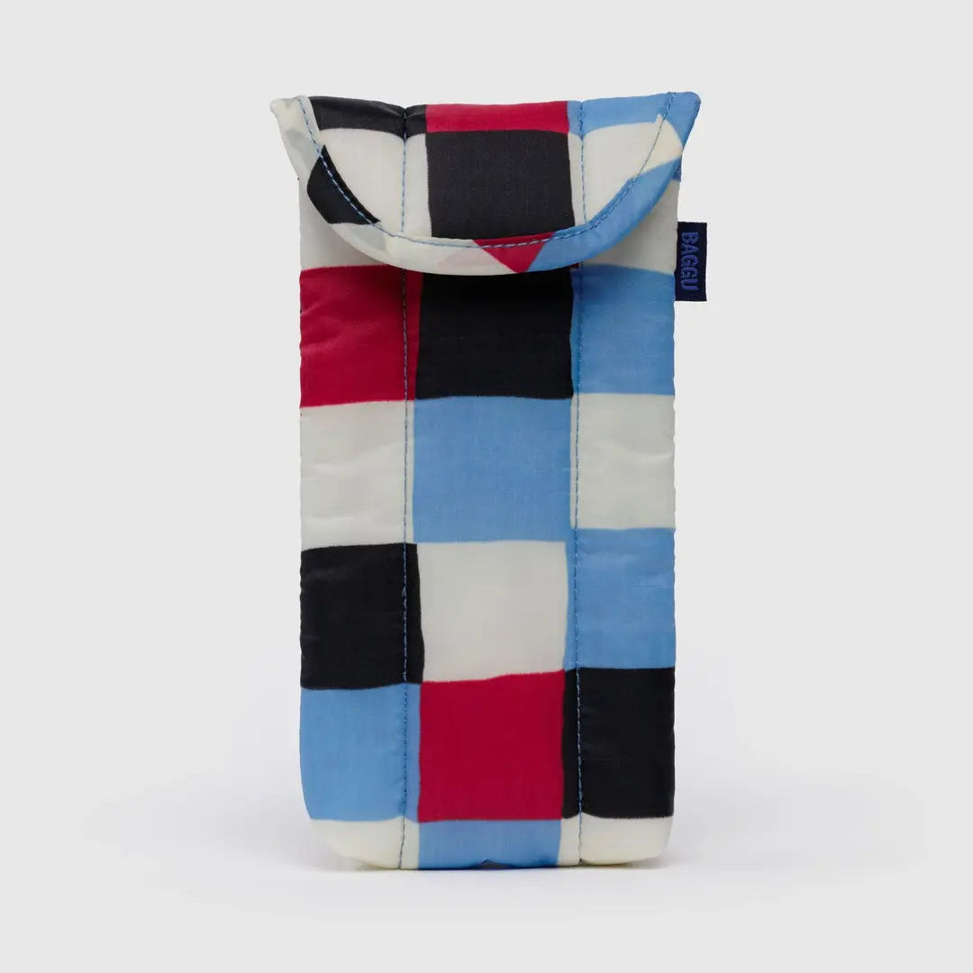 Puffy Glasses Sleeve - Painted Check