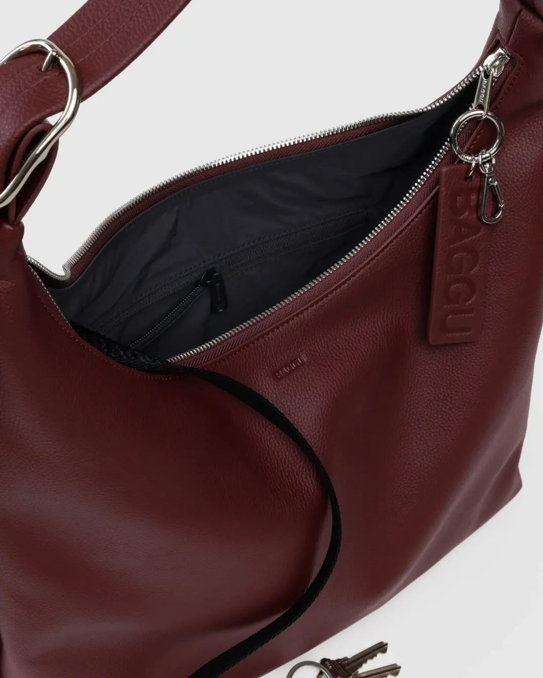 Baggu Recycled Leather Shoulder Bag