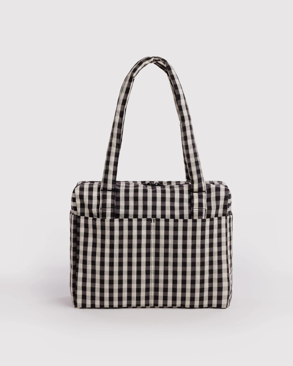 Baggu Small Cloud Carry-On - Blurred Gingham Brown