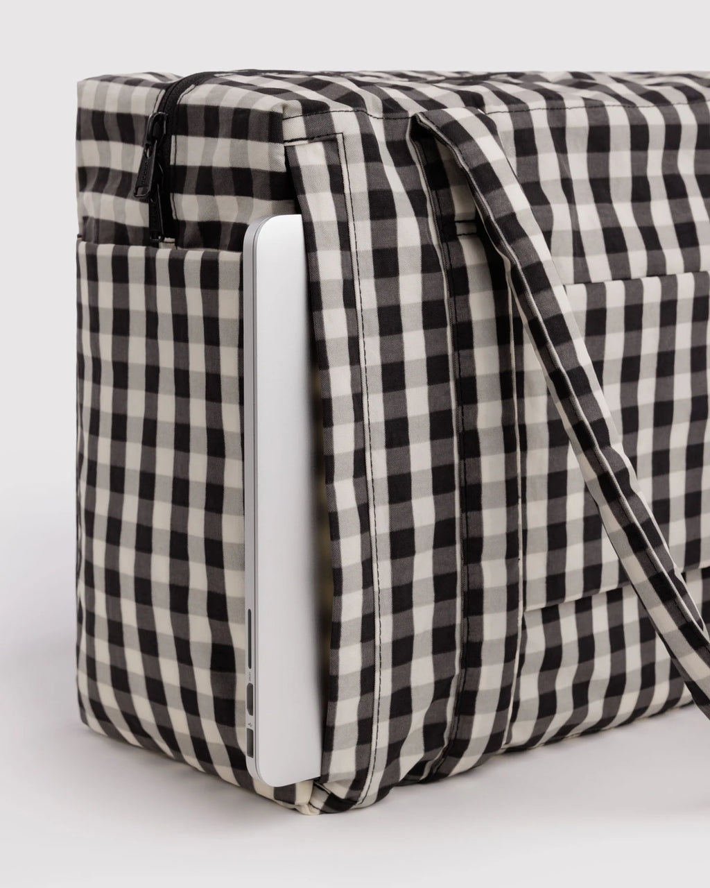 Baggu Small Cloud Carry-On - Blurred Gingham Brown
