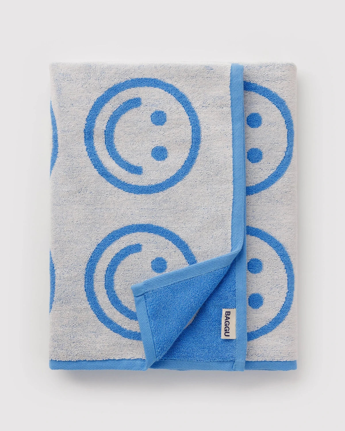 Baggu Bath Towel - Sky Blue Happy