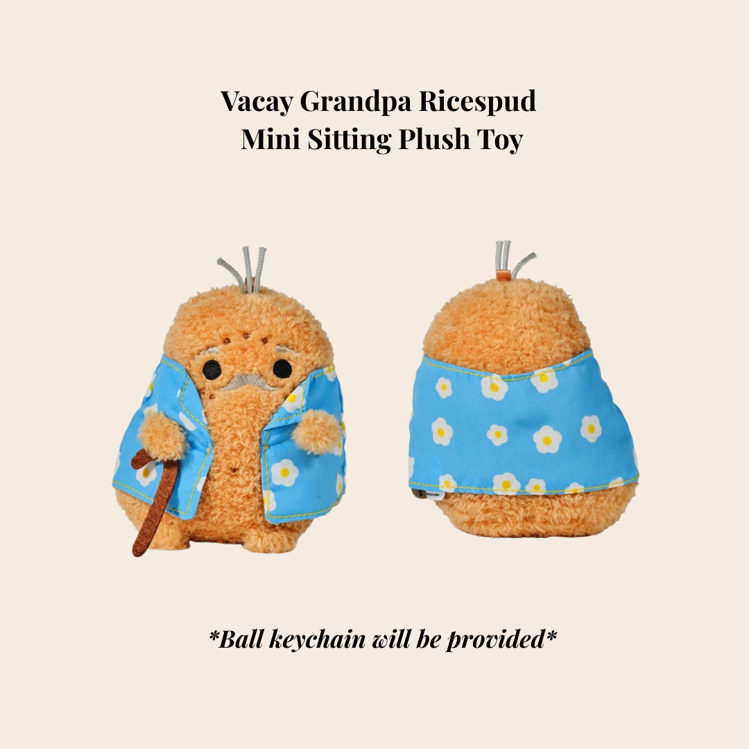 [Noodoll] - Vacay Grandpa Ricespud Mini Plush Keychain
