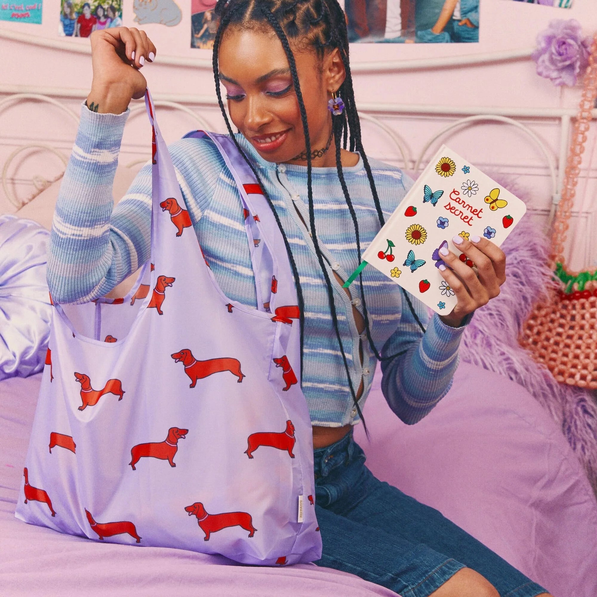[Coucou Suzette] Dachshund Shopping Bag