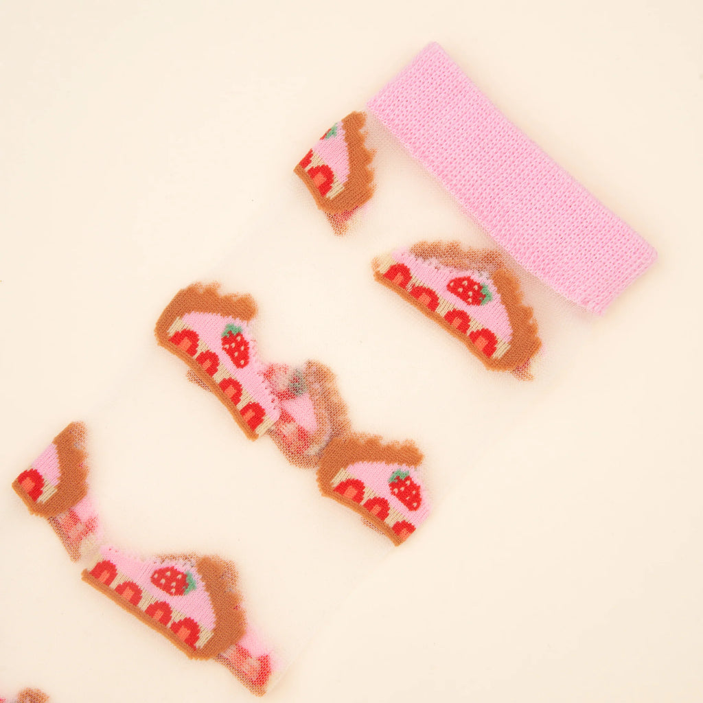 [Coucou Suzette] - Strawberry Tart Sheer Socks