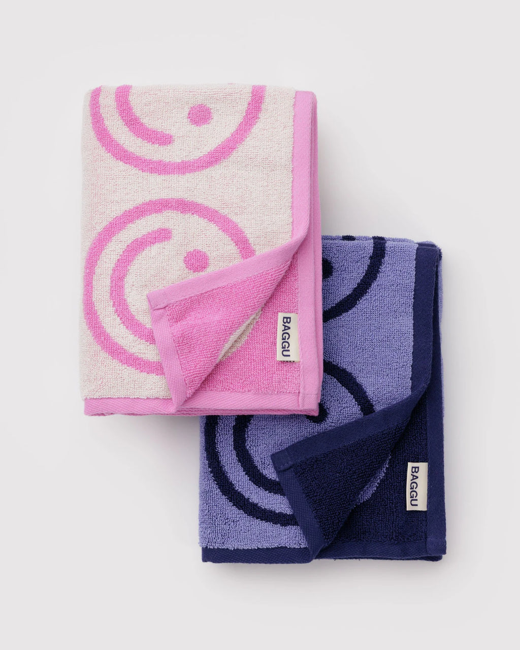 Baggu Hand Towel Set of 2 - Happy Pink Blue