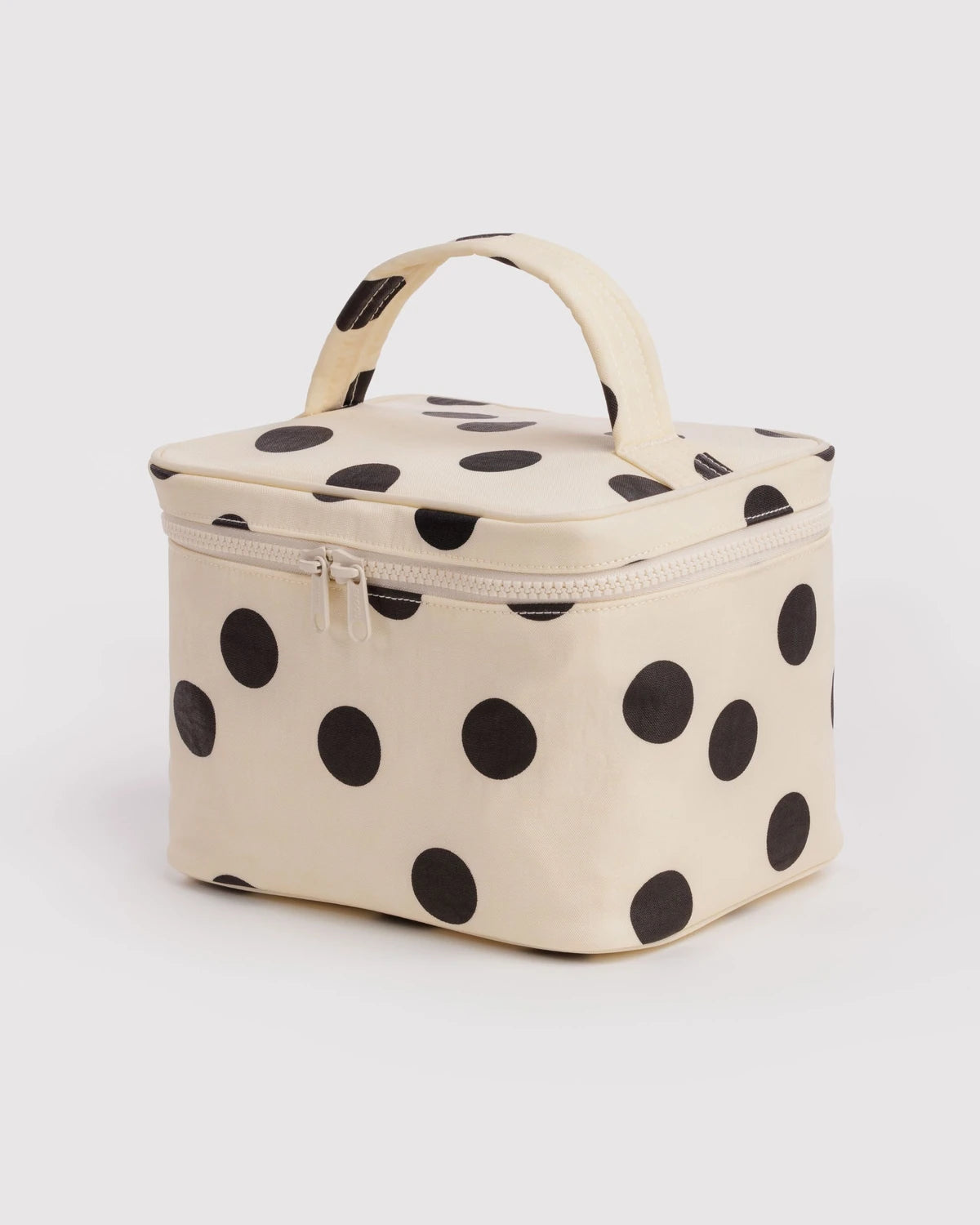 Baggu Large Cosmetic Case - Cream and Black Polka Dot