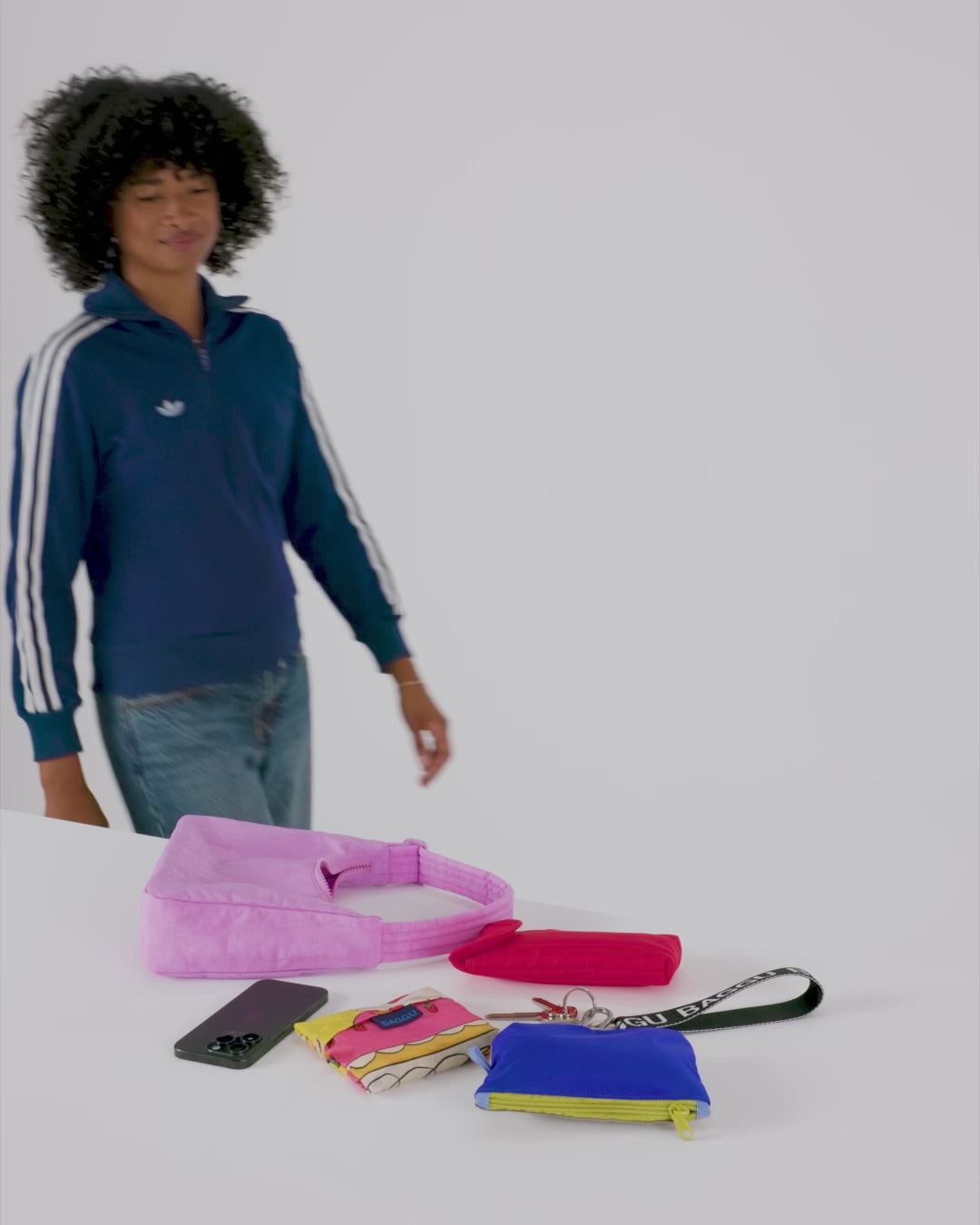 Mini Nylon Shoulder Bag - Coffee