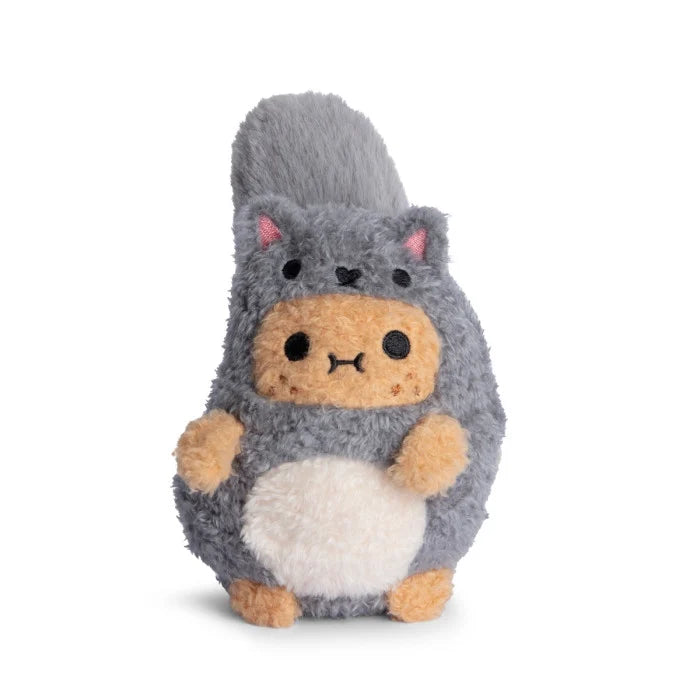 [Noodoll] Grey squirrel Ricespud Mini Sitting Plush Toy/KeyChain
