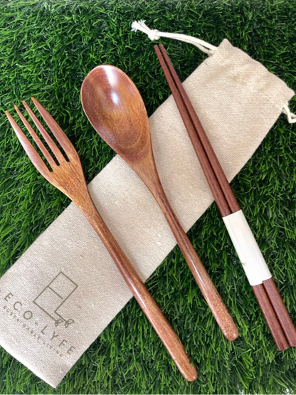 Eco Lyfe Bamboo Cutlery Set