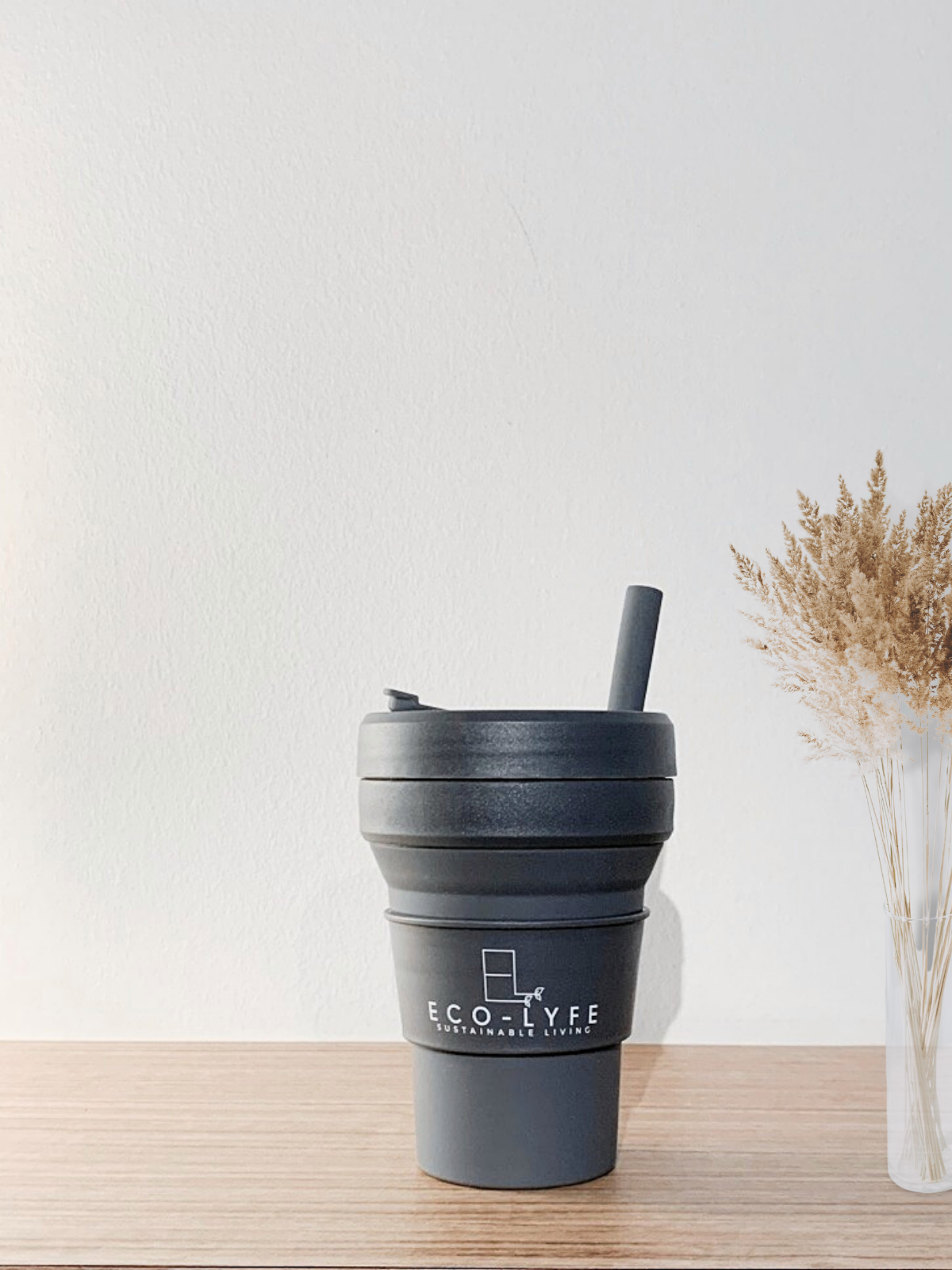 Eco-Lyfe Silicone Collapsible Cup (dark grey)